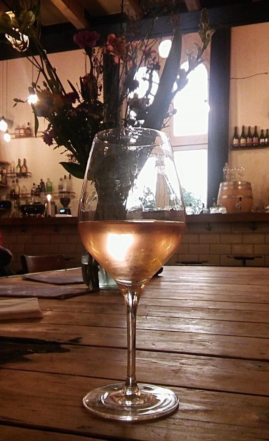 A wine bar in a city park Wester Wijnfabriek Amsterdam.